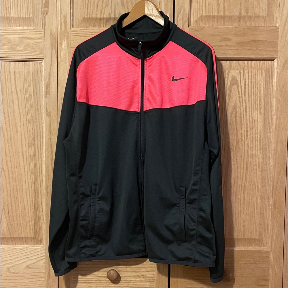 NIKE EPIC TRAINING BLACK PINK FULL ZIP LONG SLEEVE JACKET MENS XL 519534-062